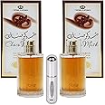 2 x Choco Musk 50ml Eau de Parfum Spray by Al Rehab – Arabic Perfume Women & Men – Includes a Mini Perfume Travel Atomiser, Ideal for Vanilla Perfume & Chocolate Perfume Lovers