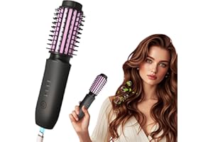 GXPJYCFOB Thermal Brush Senza Fili, 3 in 1 Spazzola Rotante per Capelli Portatile con 4 Temperature, Spazzola Arricciacapelli Tecnologia Ioni, Arricciacapelli per Lisciare e Arricciare i Capelli