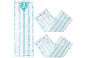 ISINLIVE 3 Pack Ersatz-Wischbezüge für Leifheit Profi XL Micro Duo/Profi XL Cotton Plus alle Bodenwischer-Stiele, Flecken schnell entfernen, Effiziente Mikrofaser Ersatzbezug für alle Böden