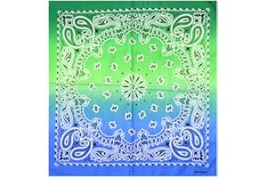 ASUDARO Bandana Sommermütze Kopftuch Halstuch Haar Schal Atmungsaktive Fahrrad Kopfbedeckung Gradient Hip Hop Stirnbänder Baumwolle Bedrucktes Taschentuch für Damen und Herren 55 x 55 cm