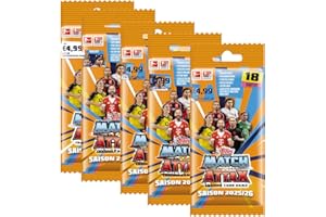 GENERISCH Match Attax Bundesliga Sammelkarten 2025/26 | 5X Power Packs | Mega-Bundle mit je 18 Karten inkl. Limited Editions & 5 Sonderkarten pro Pack | Fußball Trading Cards