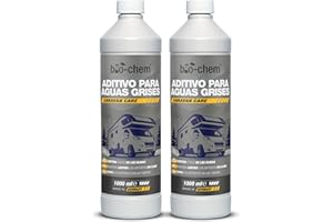 BIO-CHEM CLEANTEC bio-chem - Aditivo para depósitos de Aguas Grises de 2 x 1L - Aditivo para depósitos de Agua de Furgonetas Camper, WC caravanas - Agente Limpiador para depósitos de Agua