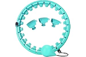 Podazz Hula Hoop ponderato con palla Smart Hula Hoop set con una fascia posteriore Hula Girl Way Peso 25 Anello fitness staccabile Perfetto Hoola Hoops Home Exercise