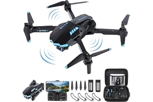 Weinsamkeit Dron z kamerą 1080p HD dla dzieci, WiFi FPV dla początkujących, quadcopter RC z 2 akumulatorami, czujnik grawitacji, tryb 3D Flip Mode, uruchamianie/lądowanie jednym przyciskiem, tryb