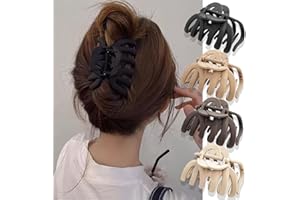 YUJINGTING Haarklammer Groß Dickes Haar 4 Stück, 9.5cm Haarspangen damen Rutschfestes Claw Clip, Haarstyling Zubehör für Frauen Mädchen Haar Klammern Set