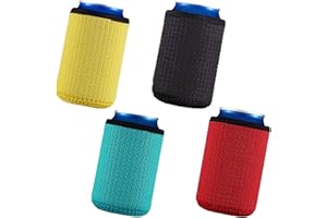 THOLIRE 4 PCS Can Cooler Beer Cooler Sleeve Insulators – Keeps Beverages Cold – Beverage Insulated Sleeves for Parties, Picnics