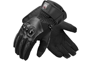 KEMIMOTO Gants de Moto Hiver Homologués 2KP CE, Gants à Trois Doigts Écran Tactile Imperméable, Protection Legère et Chaude, VTT, Activités en Plein air Femme et Homme Gants Tactiques
