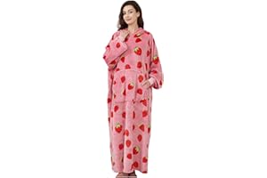 Yzehomijia Couverture à Capuche Portable pour Femmes et Adultes - Pull Plaid Femme - Couverture Douce et Chaude pour Habiller en Cadeau pour Amie, Maman ou mère (Strawberry)