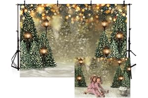 MEHOFOND 2,1 x 1,5 m Winter Weihnachtsbaum Schneeflocke Grün Neugeborenen Fotografie Hintergrund Schnee Szene Glitzer Portrait Weihnachten Geburtstag Banner Baby Shower Photo Booth Requisiten