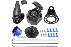 SPARKMOTO Enchufe de remolque de 13 pines, enchufe de remolque de 13 pines, enchufe de remolque de 12 V