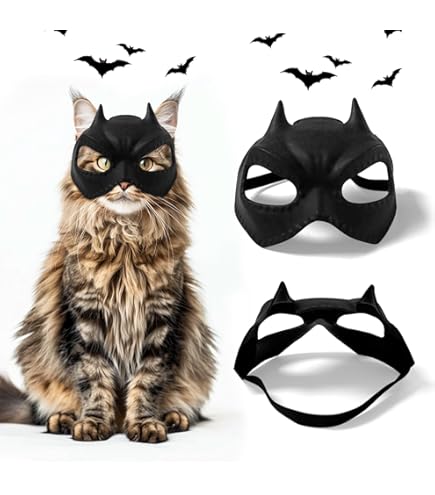 Masque Chauve-souris Pour Chat - Déguisement Halloween Cosplay Mignon, Accessoire Photo, Taille Unique