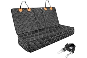 JOEJOY Dog Car Seat Covers Waterproof Pet Car Seat Cover for Dogs Non-Slip Back Seat Dog Cover Durable Dog Seat Covers for Cars Back Seats Protector for Dogs with Seat Belt for Most Cars Trucks & SUVs