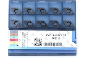 CDBP Inserto De Carburo Dcmt11t304, Hoja De Inserción De Carburo De Torno CNC, 10 piezas.