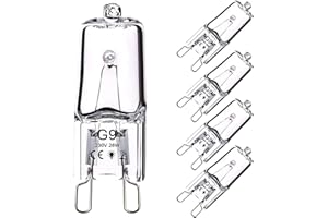 OSDUE Ampoule Halogene G9 28W 230V, 370LM 2800K Blanc Chaud Dimmable, Lampe à Capsule Transparente pour lustres, lampes d'armoire, lampes de paysage, appliques murales(pack de 5)