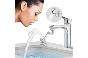 VVHIPPO Casquillo Aireador Grifo, Regulador De Chorro De Filtro Ahorro De Agua Aireador Grifo Giratorio 1440° Con Boquilla Mezclador 2 Chorros, Aireadores Universales Para Grifos De Cocina Y BañO (Plateado)