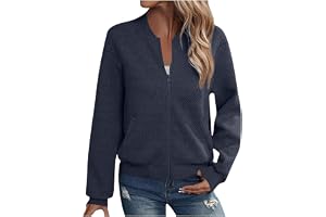 Generisk dam casual sport sweatjacka långärmad bomullsjacka elegant enfärgad sweatshirt utan huva sportjacka full dragkedja fritidsjacka bekväm lätt övergångsjacka jeansjacka dam