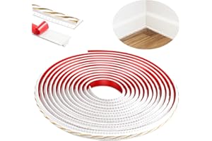 ZTVOWTO 600cm Peel and Stick Molduras Decorativas para Techo, 3D Cenefa Adhesiva Para Pared para Marcos de Espejos, Muebles, Marcos de Puertas, Techos, Decoración del Hogar(Blanco con oro)