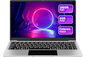 WOZIFAN Ordenador Portátil Win11 14" 256GB SSD Soporte 1TB SSD Expansión portatil 2.4G+5G WiFi Bluetooth 4.2 USB HDMI 1920x1080 FHD con Ratón Inalámbrico y Teclado Español Membrana - Plata