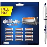 Gillette Fusion 5 ProGlide, LAMETTE DA BARBA, 12 RICAMBI (da 5 Lame), Delicatezza Elevata con TECNOLOGIA FLEXBALL, Fino a 1 M
