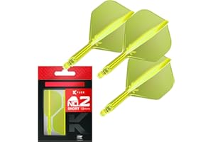 Target Darts K Flex Plumas y Cañas Integradas, No.2 | Pack De 3 K-Flex - No2, Kflex All In One Plumas y Cañas Moldeadas Dardos Longitudes: Corto, Intermedio y Medio | Accesorios Profesionales Dardos
