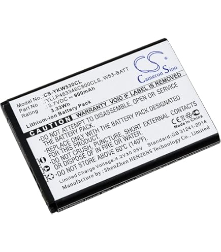Batterie 1300mAh 3.7V Li-ion Compatible Yealink - Pour Combinés DECT W56H, W59R, W60P, W76P, W77P, W79P, Etc. - Remplace W56-BATT, YL-5J Remplacement Batterie Téléphone Sans Fil Yealink