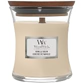 WoodWick Candela profumata Hourglass media con stoppino crepitante | Baccello di vaniglia| Durata della fragranza: fino a 20 