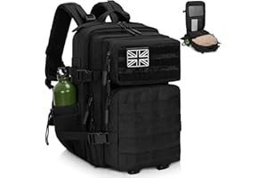 OUUTMEE Military Tactical Backpack(25L/35L/45L/50L), MOLLE Rucksack for Men & Women, Army Assult Camouflage Hunting Daypack 3 Day Bug Out Bag Laptop Bag for Hiking, Travel,Camping & Outdoor Adventures