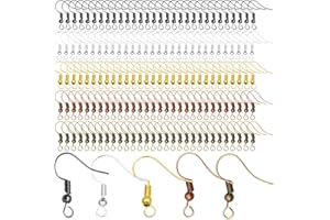 JEYORZY 150pcs Ganci per Orecchini Ipoallergenici, Accessori Fai da Te con Monachelle per Orecchie