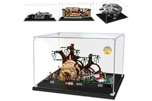 AAABOX Trasparente Teca 35x25x20cm,3mm Spessore Acrilico Vetrina per Lego Millennium Falcon 75375 Central Perk Friends 21319 McLaren-MP4/4 10330,Antipolvere Scatola Espositiva per 75330 10321 42173