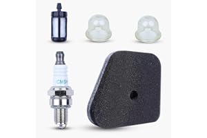 HAISHINE Filtro Carburante Candela accensione 2pc Primer Bulb per STIHL FS90 FS90R FS100RX FS110R FS130R HL90 100 KM100 KM130 Trimmer 4180-120-1800