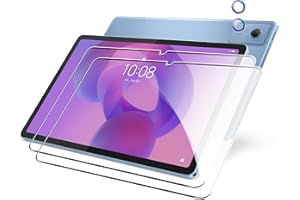 Heioloo Pack of 2 for Lenovo Idea Tab 11 Inch 2025 Tempered Glass Screen Protector HD, [2 + 2 Pieces] Tempered Glass and Camera Protective Film, 9H Hardness Protective Glass, Bubble-Free, Anti-Scratch
