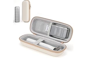 Yinke Harter Reisen Tasche mit Anhangsspeicher Tasche für Hybrid-Elektrotrimmer und -Rasierer, wasserdichte Tragetasche Tragbar Aufbewahrungstasche für O Blade Norelco Pro, Beige