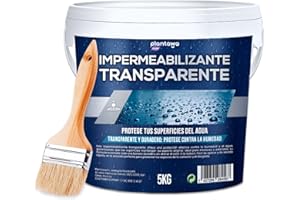 Plantawa Impermeabilizante Transparente 5kg | Revestimiento impermeable definitivo, Genera película protectora, Resistente al agua y humedad, Revestimiento impermeable para interiores y exteriores