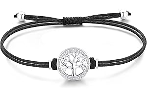 Jrêveinfini Árbol de la Vida Pulsera Mujer Plata de Ley 925 con Caja de Regalo, Regalo Navidad Cumpleaños Mujer Niña, Ajustable 16+3cm