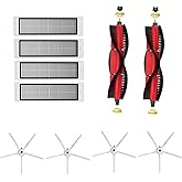 Ozemtek S5 Max, S6, S6 Pure,S6 Maxv Replacement Hepa Filter,Side Brush,S5 Max Compatible with Roborock,S6,S6 Pure,S6 Maxv Spare Parts B