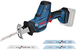 Bosch Professional 18V System scie sabre sans-fil GSA 18 V-LI C (version Compact avec 1 lame S 922 AF, 1 lame S 922 EF, 2 lames S 922 HF)