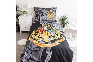 JERRY FABRICS Set copripiumino a tema Harry Potter, per letti da 140 x 200 cm, con federa, in cotone