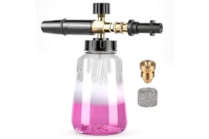 Forever Speed Upgraded Foaming Gun Pressure Washer for K Series K2 K3 K4 K5 K6 K7, 1L Soap Dispenser with Adjustable Spray Nozzle and New Generation Connector
