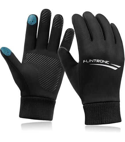 EKMTBJXY Guanti Invernali per Uomo Donna, Guanti Touchscreen da Ciclismo Invernali, Guanti Moto Termici Antivento, per Corsa Sci Guida Trekking