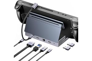 UGREEN Steam Deck Dock 9-in-1 Dockingstation 4K@60Hz HDMI 10Gbps USB Ports Verstellbarer Ständer Kompatibel mit Steam Deck OLED, ASUS ROG Ally X, Legion Go, MSI Claw, iPad Air/Pro, MacBook Pro M4 usw.