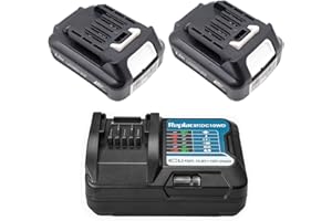 PAILLYUE BL1021B 2,0Ah 12V bateria z ładowarką DC10WD DC10SB kompatybilna z Makita 12 V CXT BL1016 BL1041B BL1040B BL1020B, do MAK DF031D TD110D MP100D CG100D DF0331D