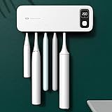 BANJILI-Sterilizzatore portaspazzolino UV, sterilizzatore per spazzolino Elettrico da Parete Bagno Ricaricabile USB 2000mAh c
