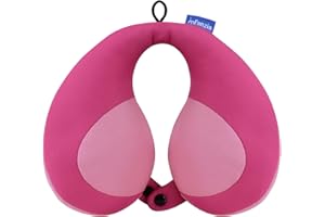INFANZIA Kids Neck Travel Pillow, Remarkable Head Chin Neck Support Cushion, U-Shaped Neck Pillows for Child in the Car Seat, Airplane, Bus or Pram, Support Sleepy Heads, Gifts for Toddler/Kids, Pink