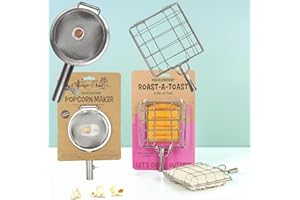 WESTCRAFT dynamisches Huckleberry Duo - Roast-a-Toast Sandwichmaker & Popcorn Maker für Outdoor Camping - Lets go Outside - Duo Popcorn + Sandwich, Outdoor Pfadfinder Camping Kinder Lagerfeuer