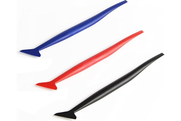 Foshio Car Wrapping Micro Raclette Set 3 en 1 avec dureté différente pour l'installation des enveloppes et des teintes de véhicule