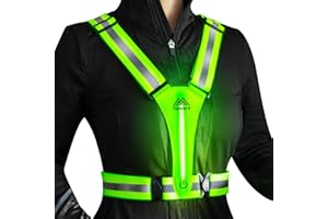 Topward Running Vest High Visibility Reflective Gear, Mens Hi Viz Vests, Lightweight Adjustable 360-degree Hi Vis Safety Vest for Dog Walking Jogging Hiking Camping Cycling Motorcycle
