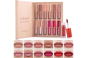 Olasfa 12 Colori Set Rossetti Matte Lunga Durata Rossetto Liquido Impermeabile Tinta Labbra Lucidalabbra Make Up Lipstick Regalo di Compleanno per Donna Ragazze