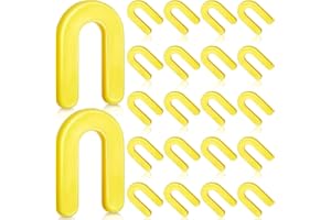 DIYFIXLCD 200 Pcs Horseshoe Shim Tile Spacers Plastic U Spacers for Tile Small Horseshoe Shaped Shims for Leveling, 3/16 Inch, Yellow