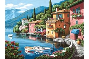 Reofrey Diamond Painting 5D,Convient aux Adultes, aux Villes océaniques, aux Diamants complets, aux Diamants Art déco Faits à la Main sertis de Strass (40x50 cm / 16x20 Pouces)