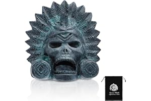 COKOOZOO Aztec Death Whistle, Produces 126dB Human Screams, Self Defense Whistle with Drawstring Bag, Loudest Ceramic for Halloween Scares, for Collectible Day of the Dead Halloween Gifts